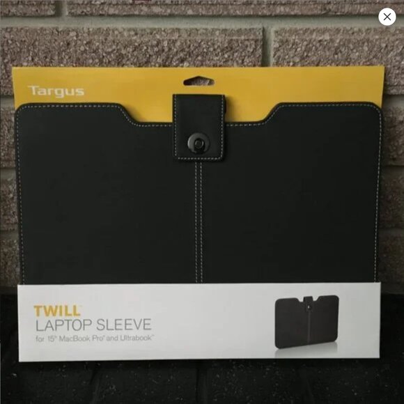 Targus Black Twill Laptop Sleeve For 15" MacBook Pro and Ultrabook NWT - Picture 10 of 13